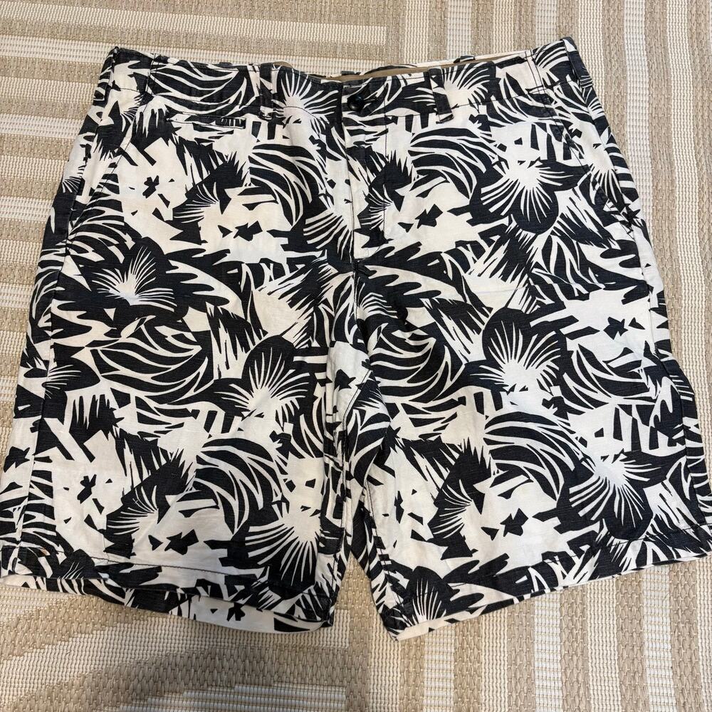 Gap The Lived In Short 38" Waist Palm Print Resort Coastal Boho